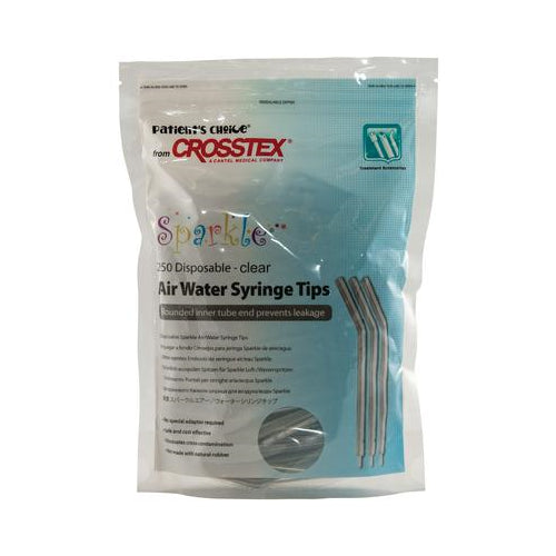 Crosstex International BCSAWSCL Sparkle Air/Water Syringe Tips Clear 250/Pk Crosstex International BCSAWSCL Sparkle Air/Water Syringe Tips Clear 250/Pk